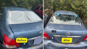 Akron Ohio 8 rear window glass replacement